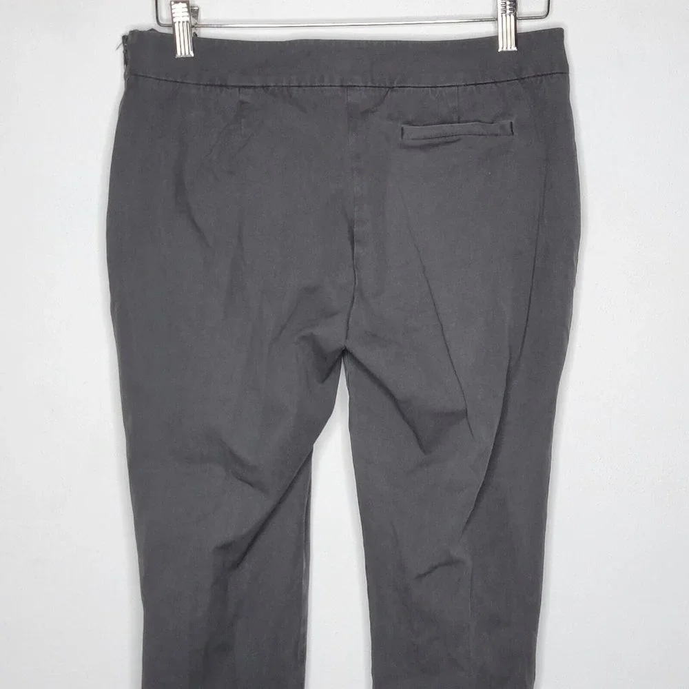 Eileen Fisher Petite Small Gray Slim Ankle‎ Zip Side Zip Women's Pants